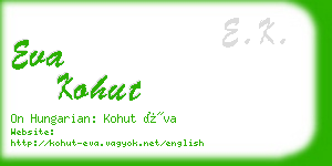 eva kohut business card